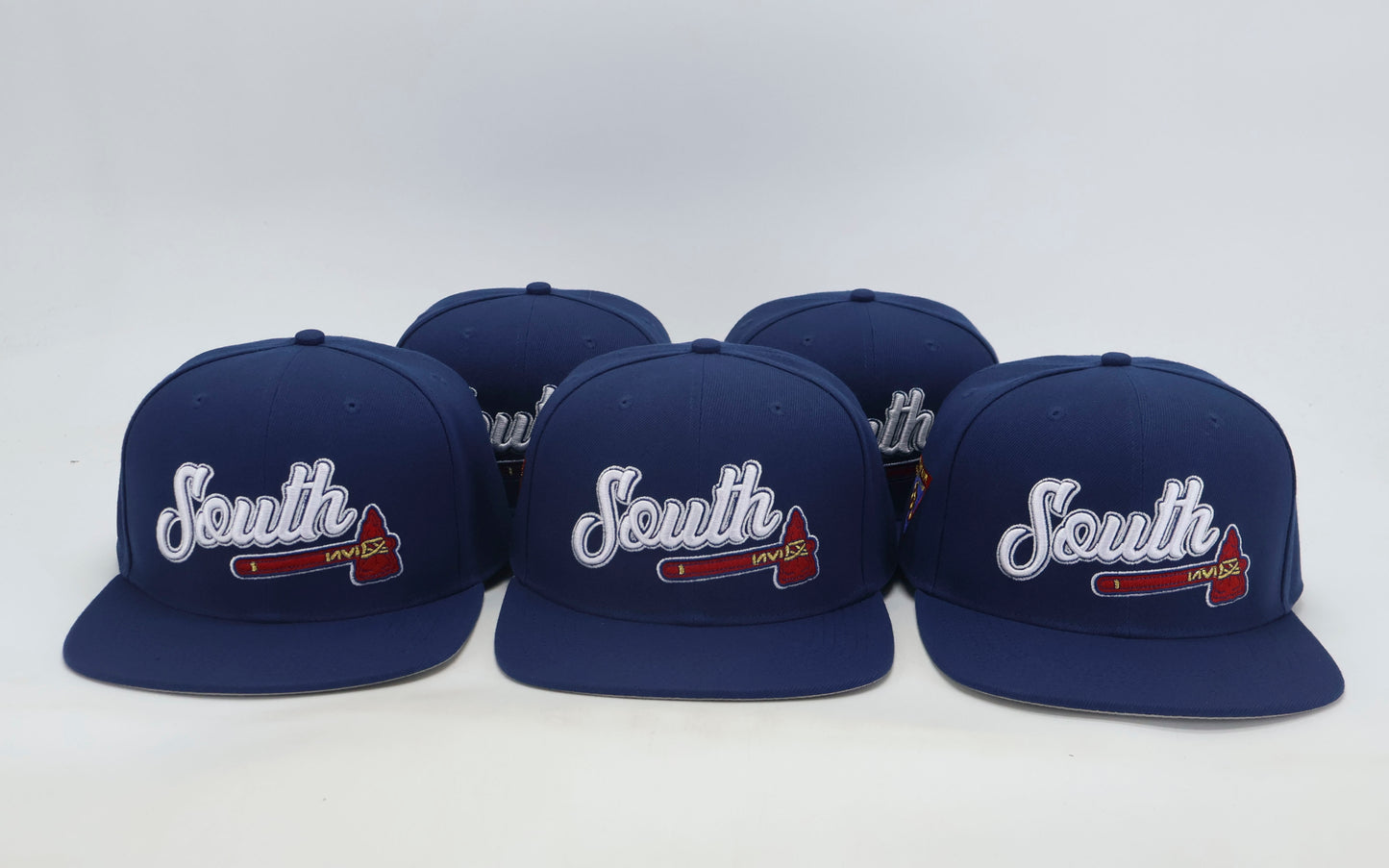 "South Tomahawk" Snapback Hat (Navy/Red/White)