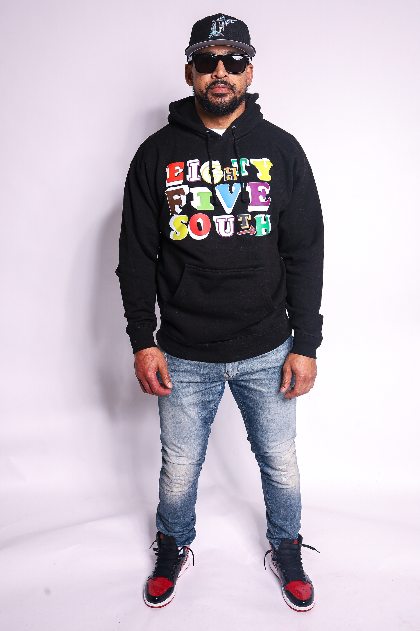 PREMIUM HEAVYWEIGHT Block Letter Hoodie (Black/Multicolor)