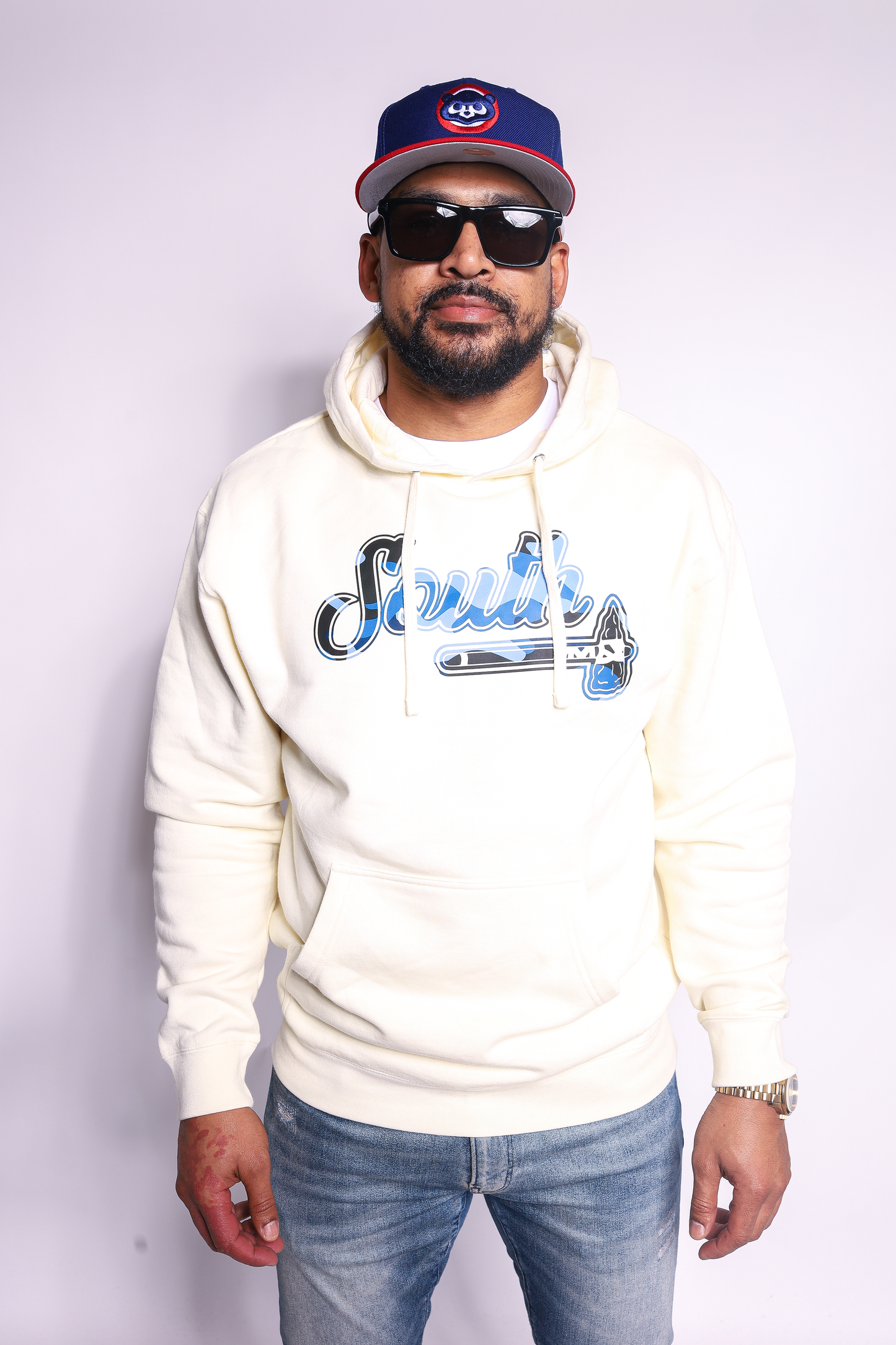 Tomahawk Blue Camo Midweight Hoodie (Navy/Blue)