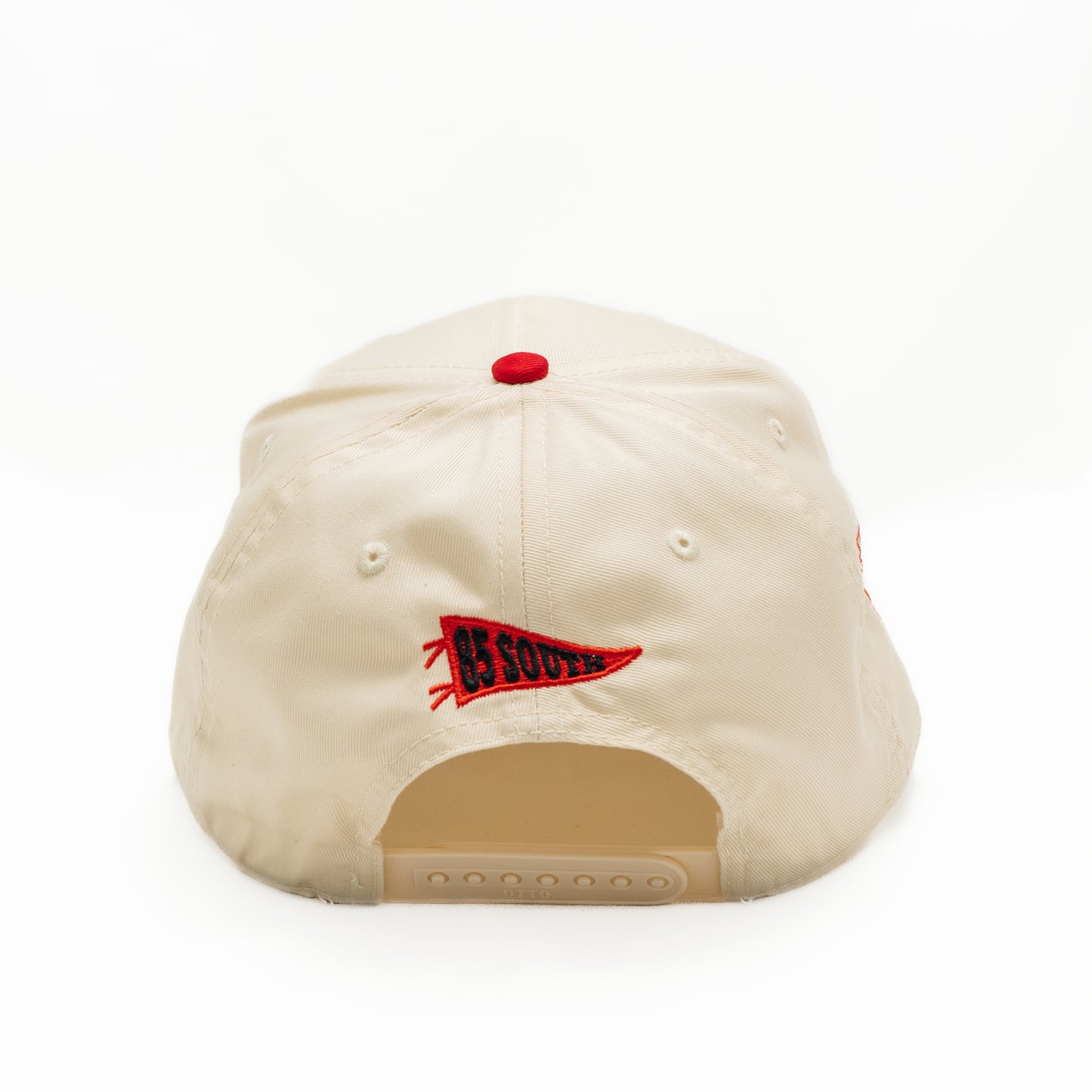 "S" Snapback Hat (Natural/Red)