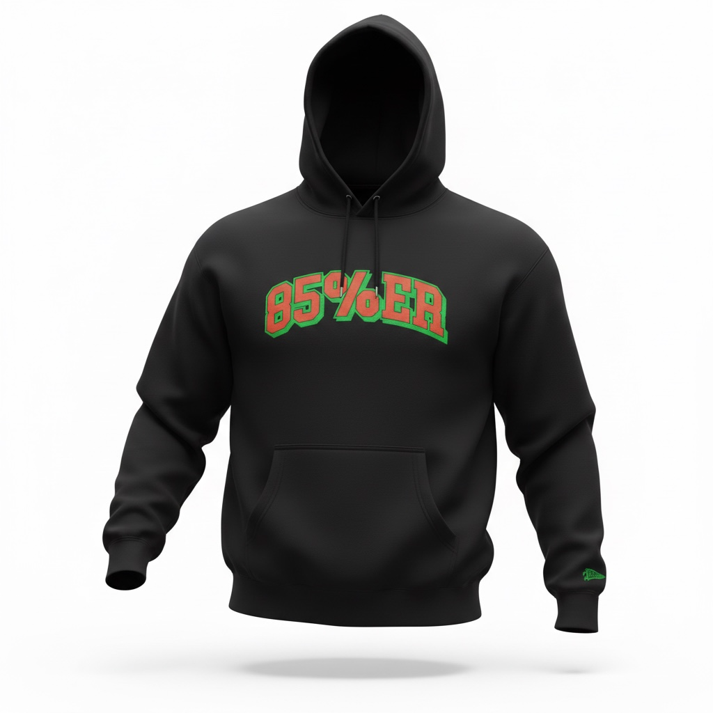 *BHM* 85 Percenter Hoodie - Black/Red/Green