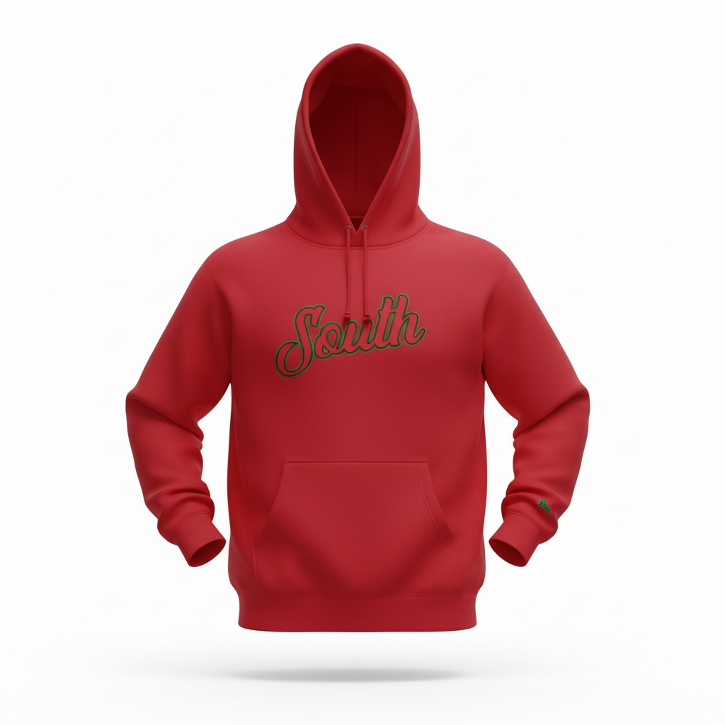 *BHM* Classic South Hoodie - Red/Red/Green