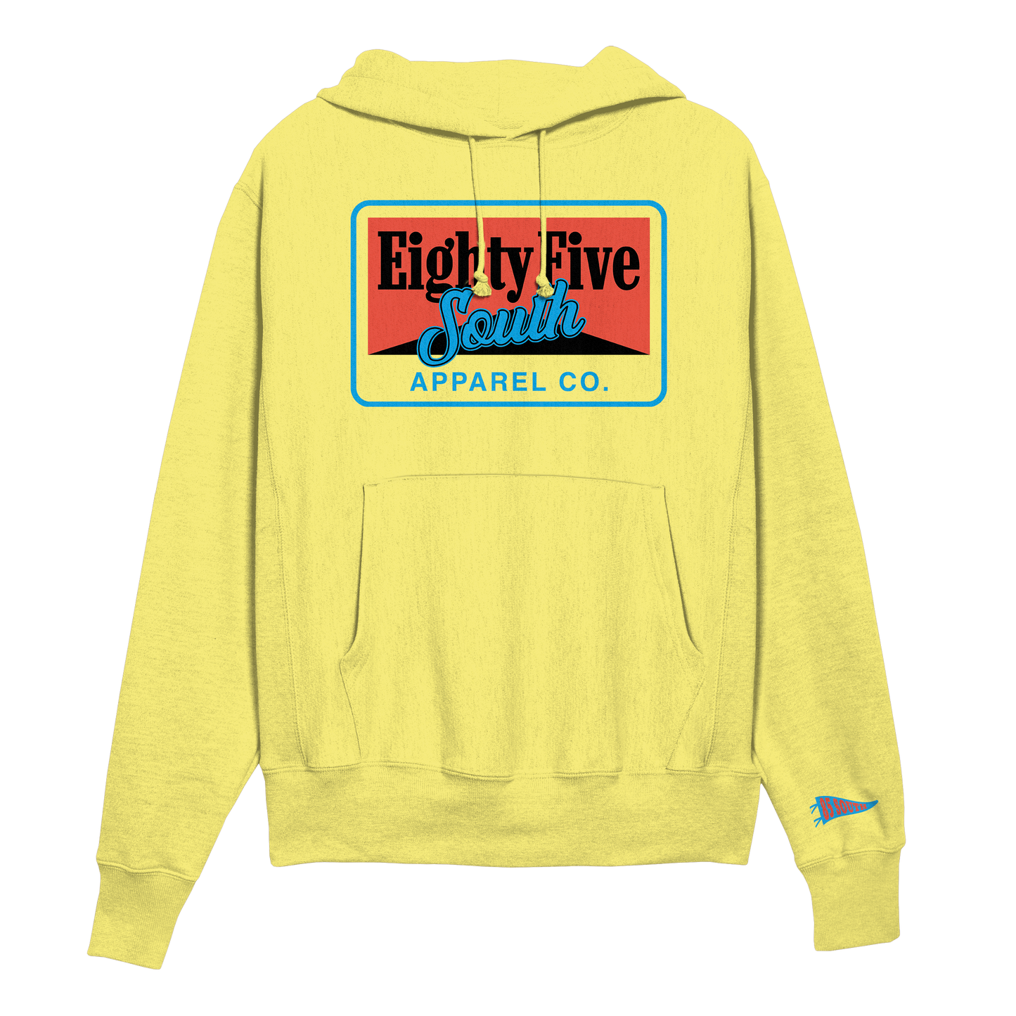 D1- Retro Cig Badge Hoodie - Yellow/Orange
