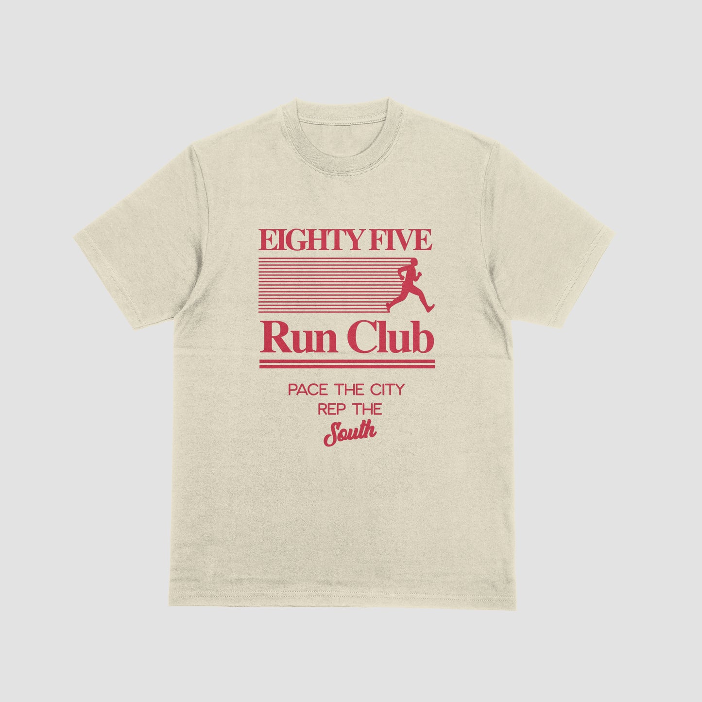 Eighty Five Run Club Tee (Natural/Red)