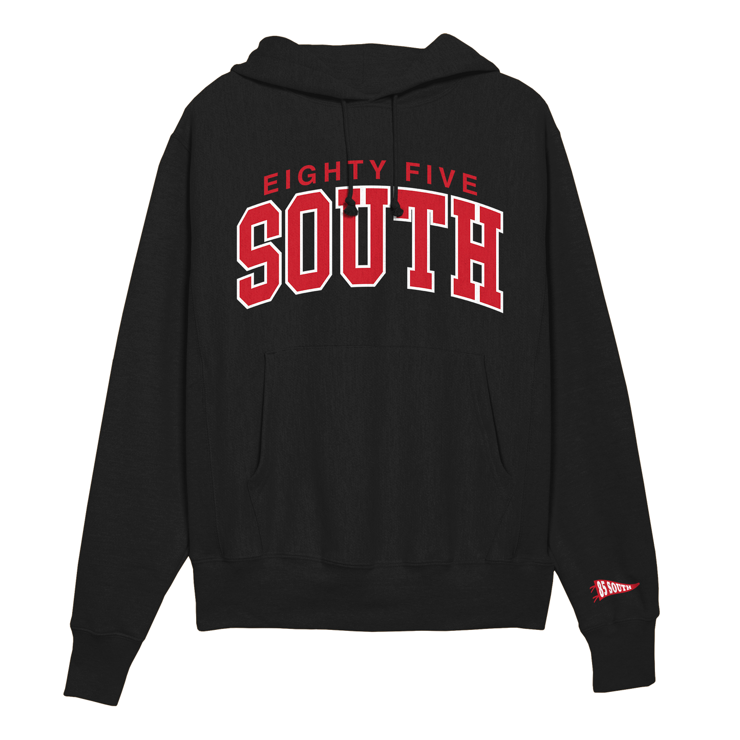 B1- South College Arch Hoodie - Black/Red