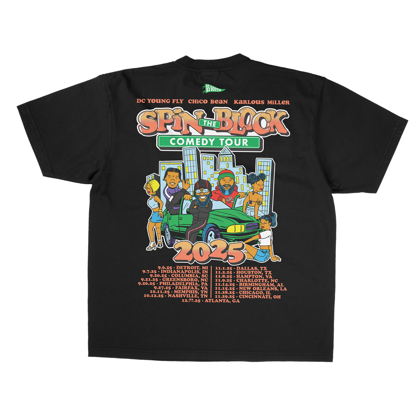 Spin The Block Tour T-Shirt - Black