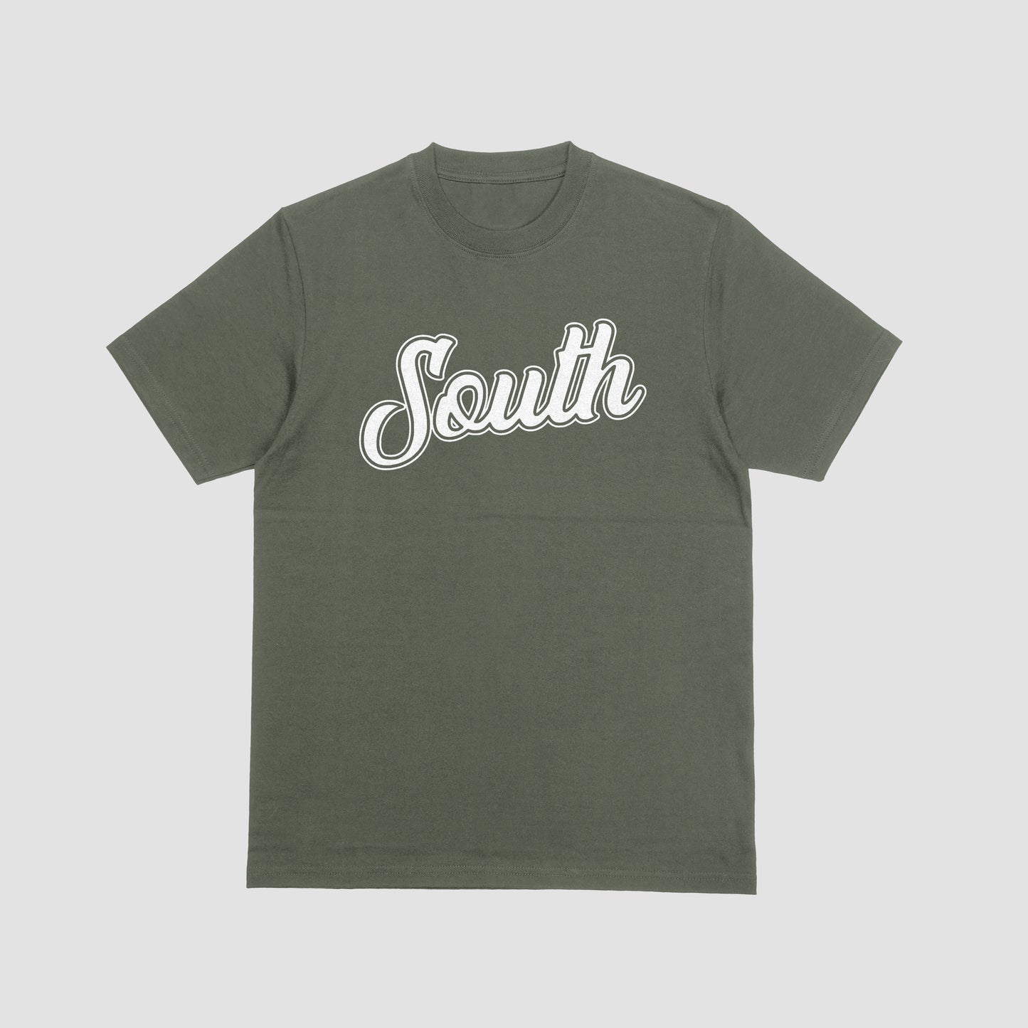 Classic South Logo Tee (Army Green/White)