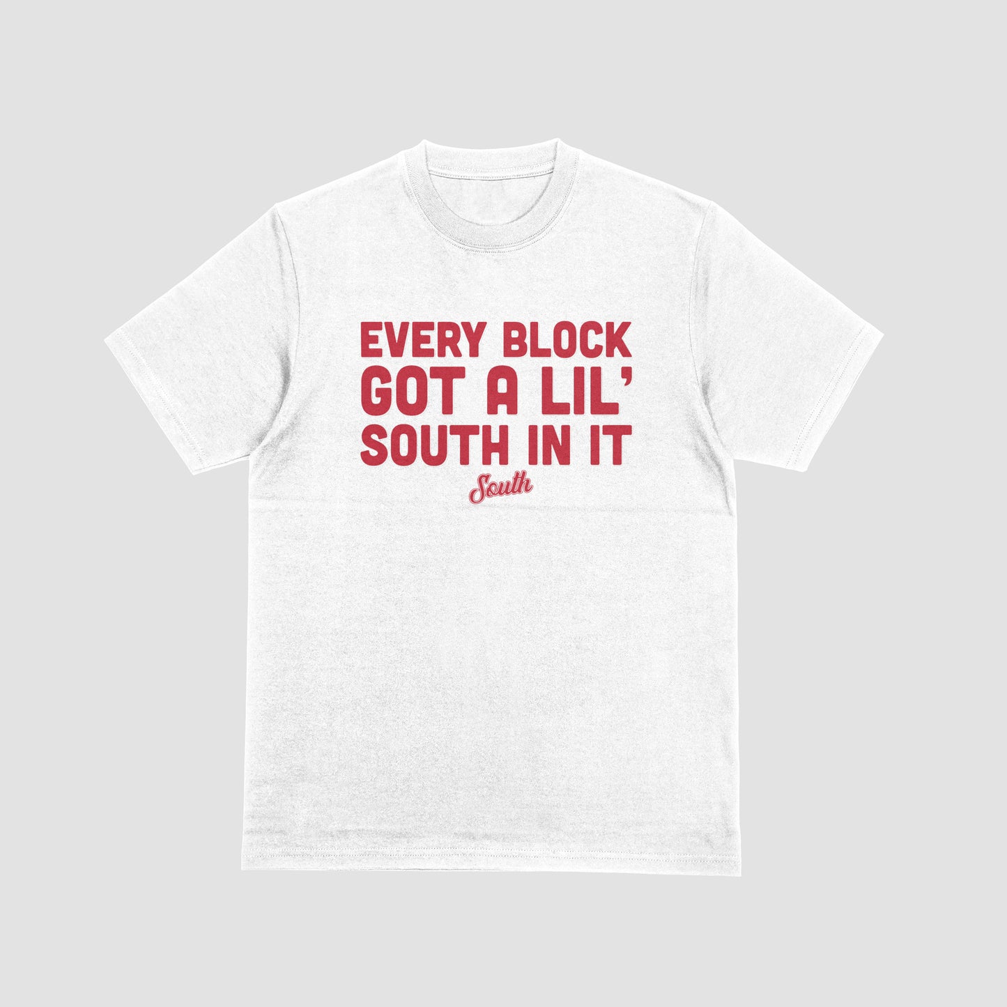 Every Block Tee (White/Red)