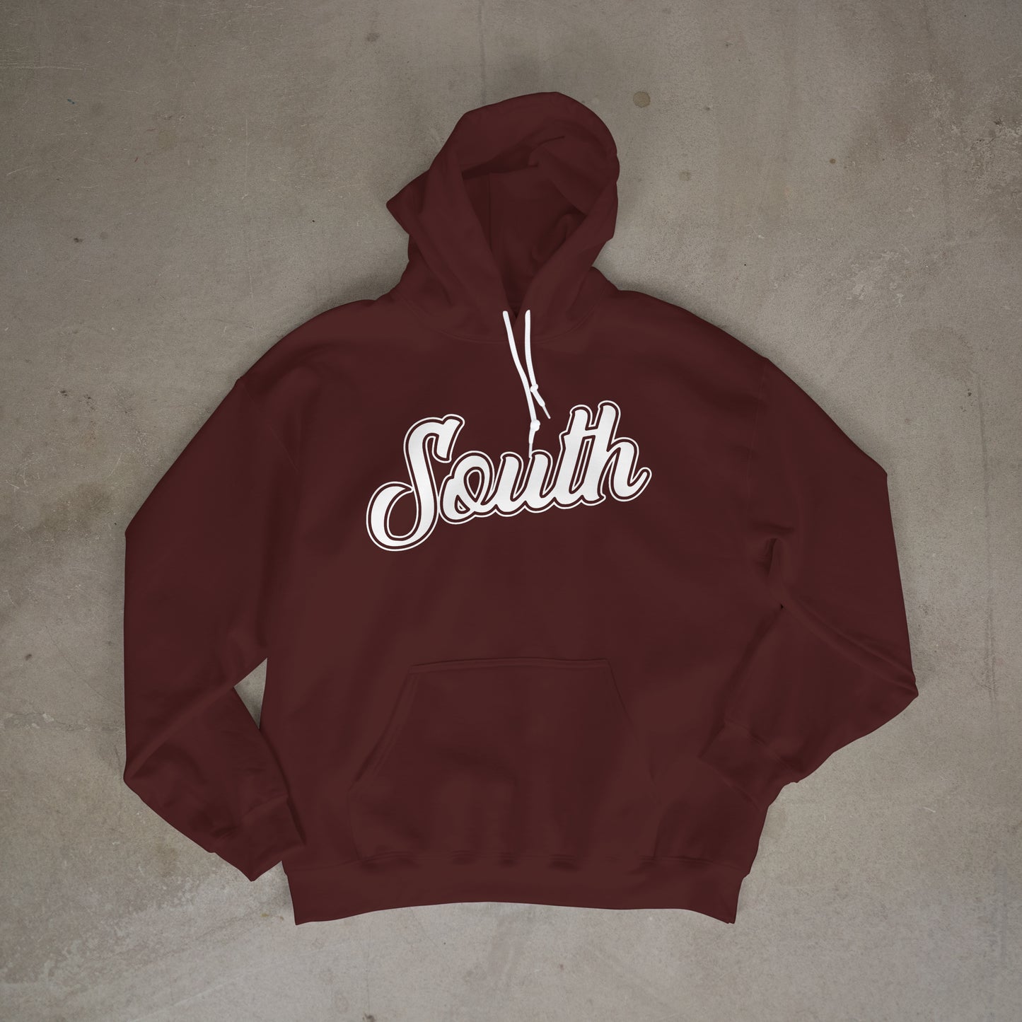 Classic South Hoodie (Maroon/White)