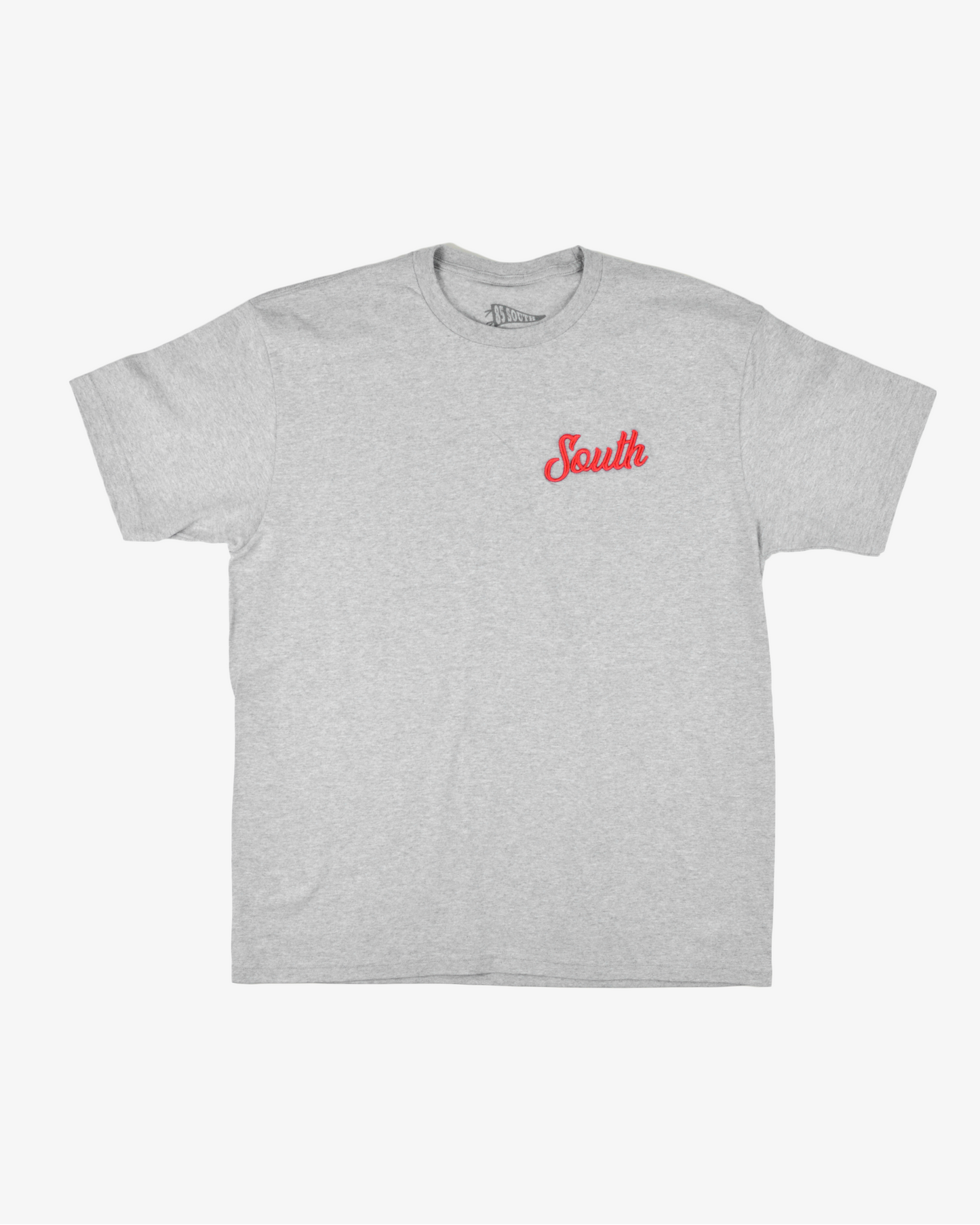 South Side Embroidered Tee -Red