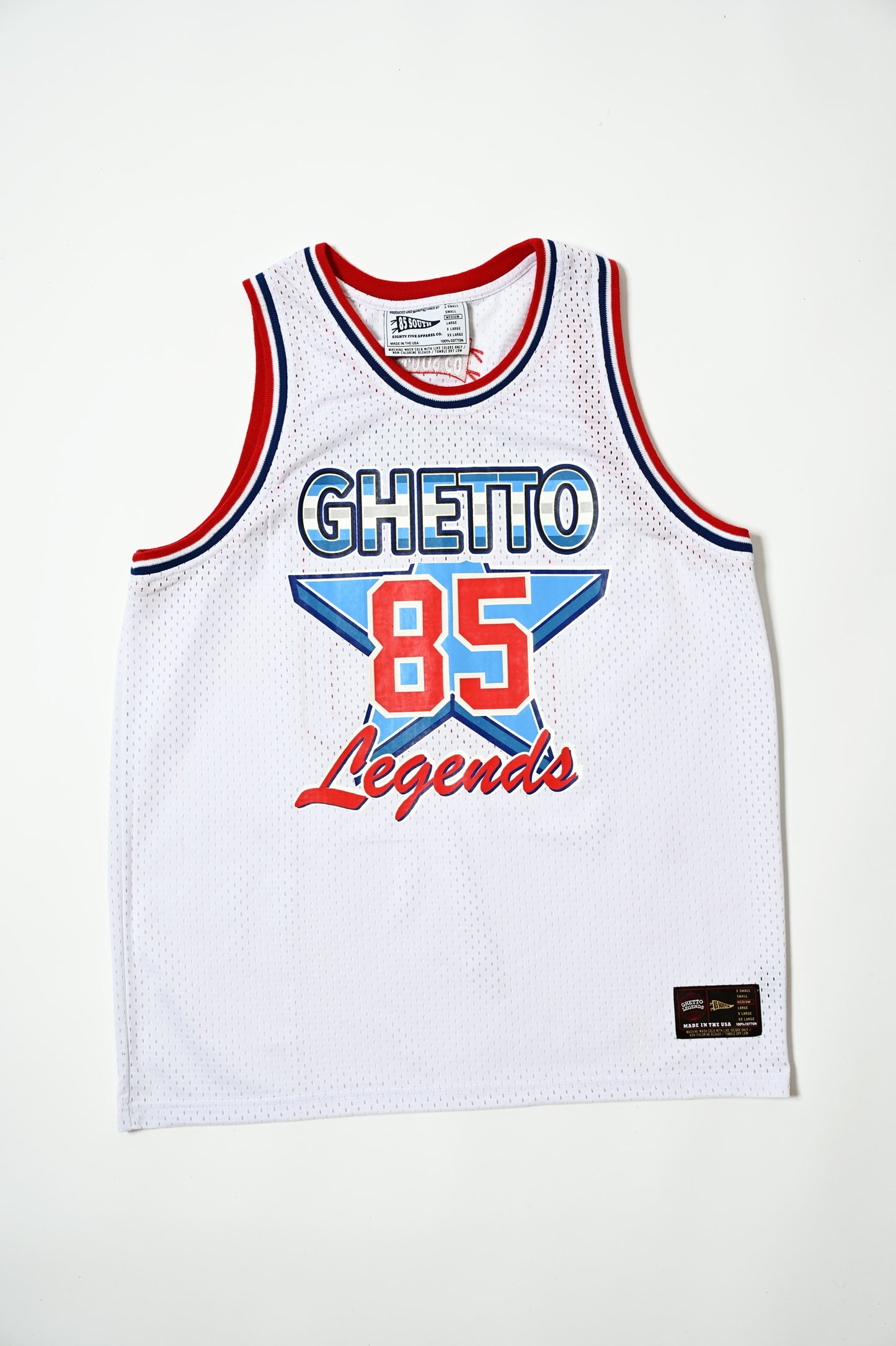 Ghetto Legend Allstar Basketball Jersey - White