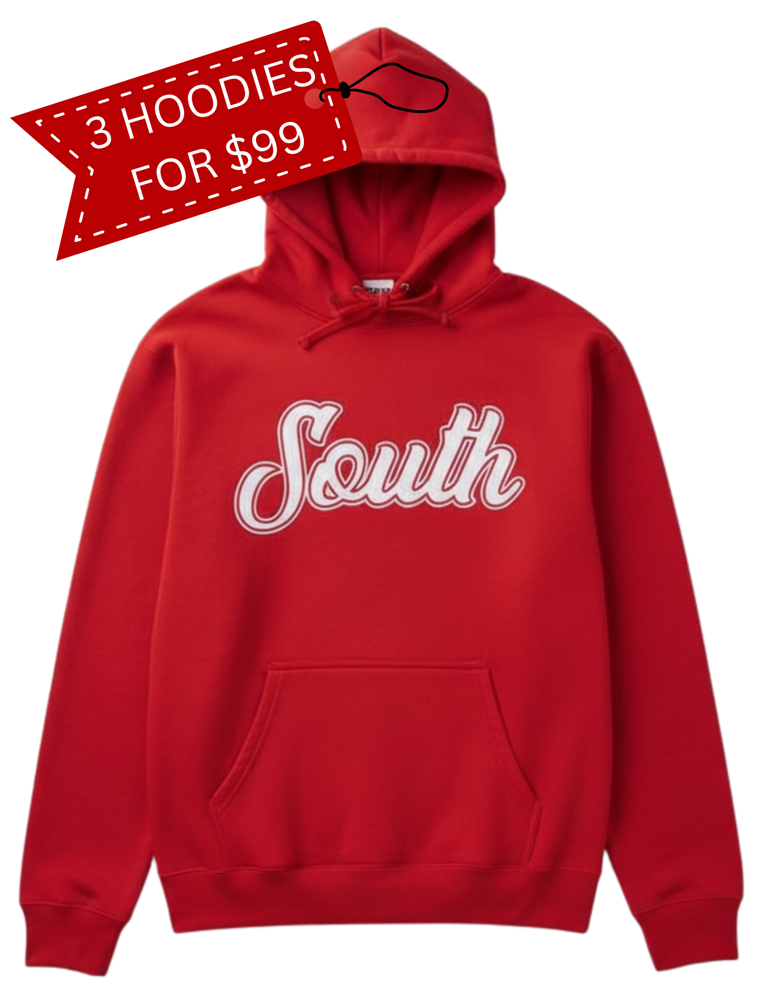 Classic South Hoodie (Red/White)