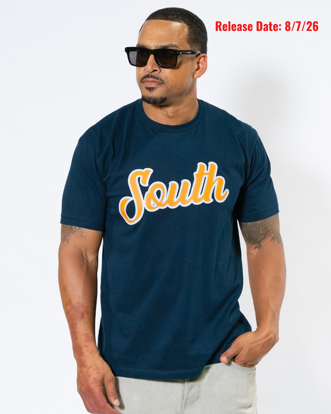 AXC South Script Tee (Navy)