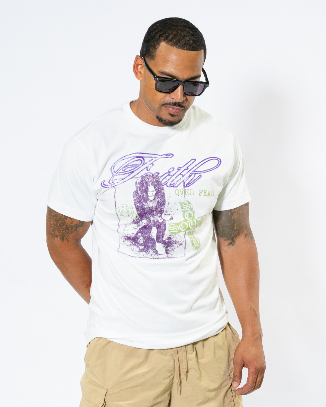 SDIB DC Faith Over Fear Tee (White)