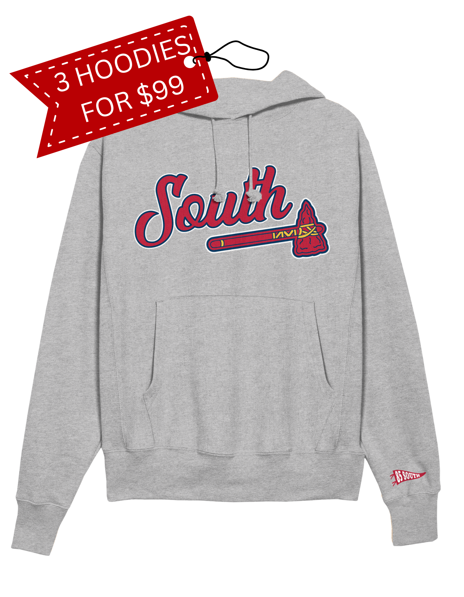 Classic Tomahawk Hoodie - Heather Grey