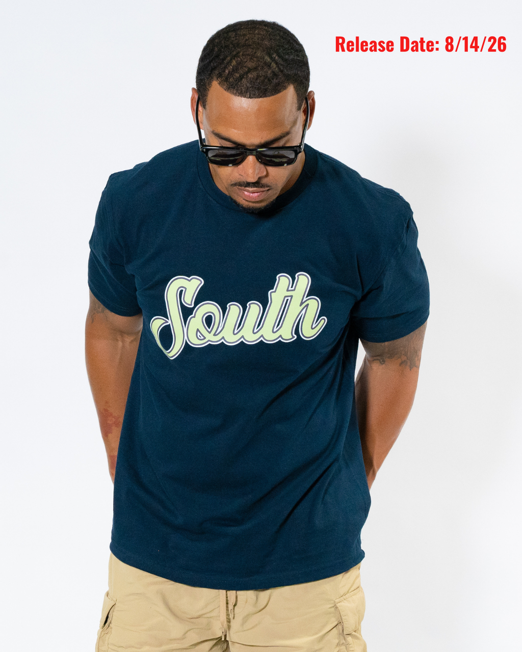 SDIB South Script Tee (Navy)