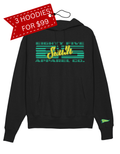 C2 - Moto 85 Script Hoodie - Black/Green