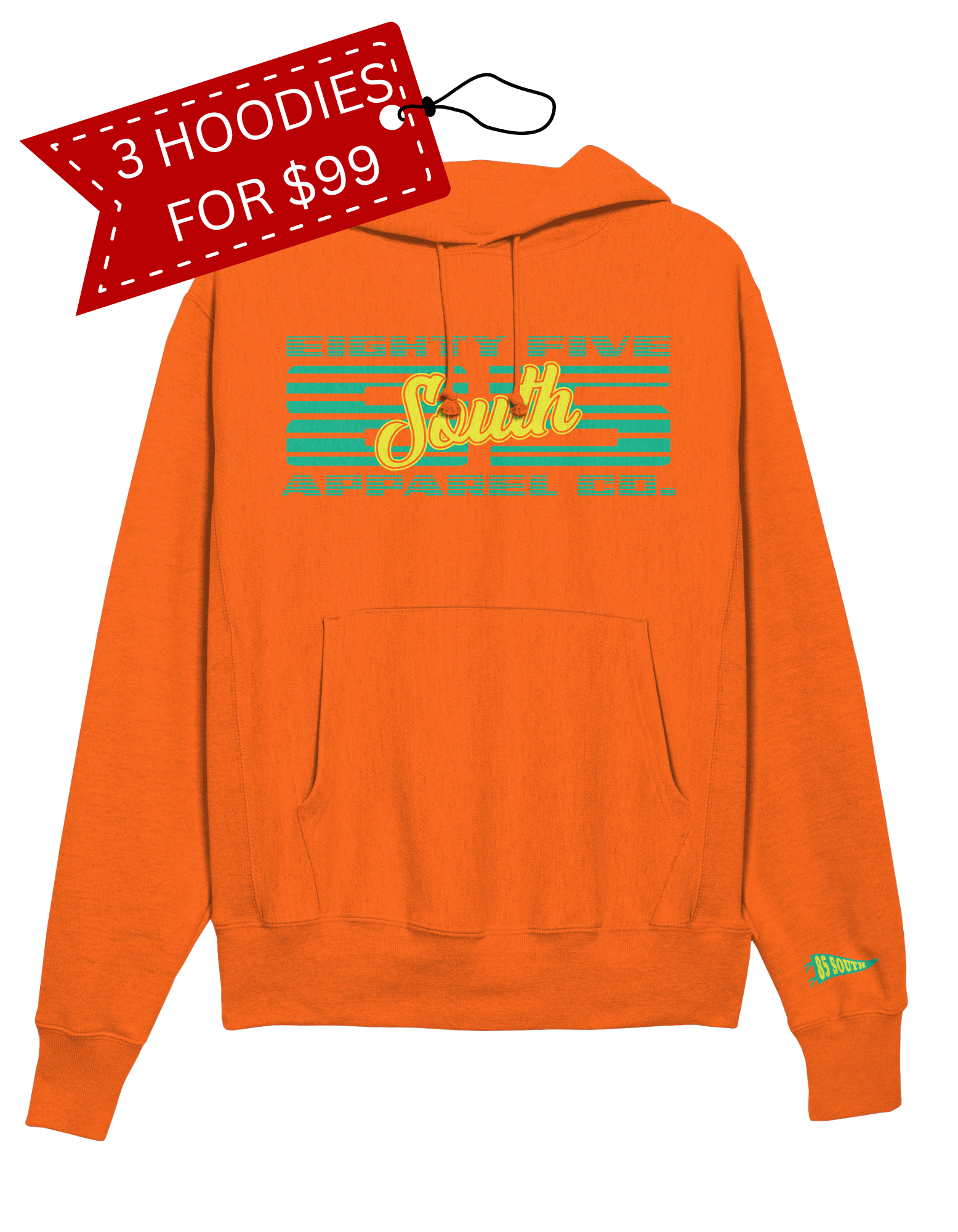 B2- Moto 85 Script Hoodie - Orange