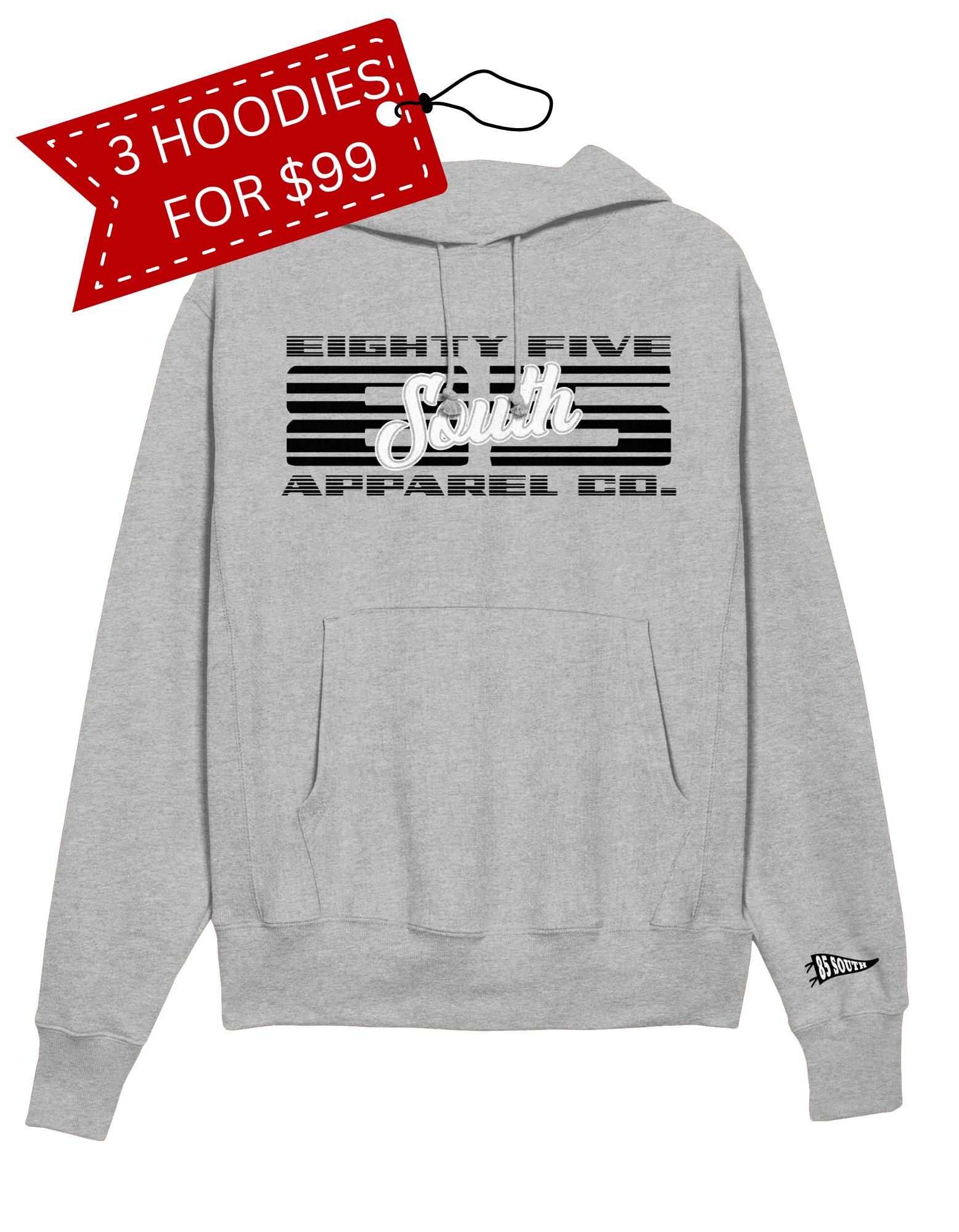 F2 - Moto 85 Script Hoodie - Grey