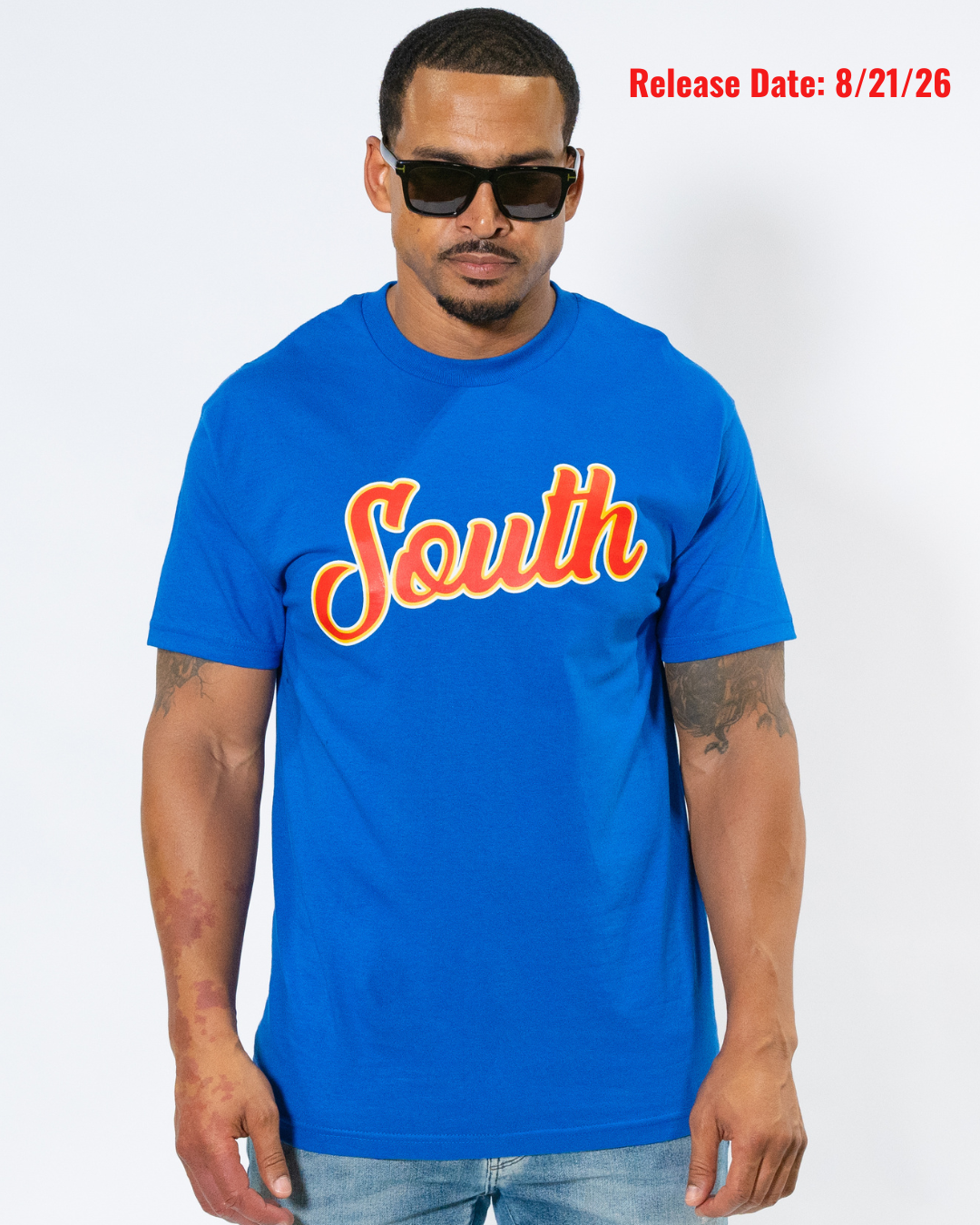 TTV2 South Script Tee (Blue)