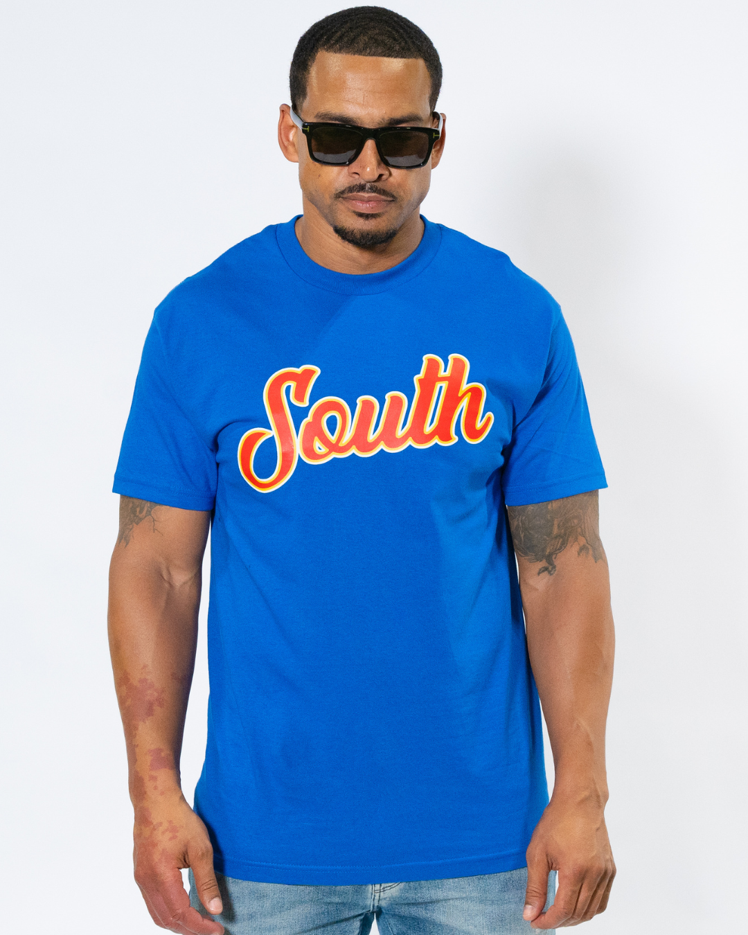 TTV2 South Script Tee (Blue)