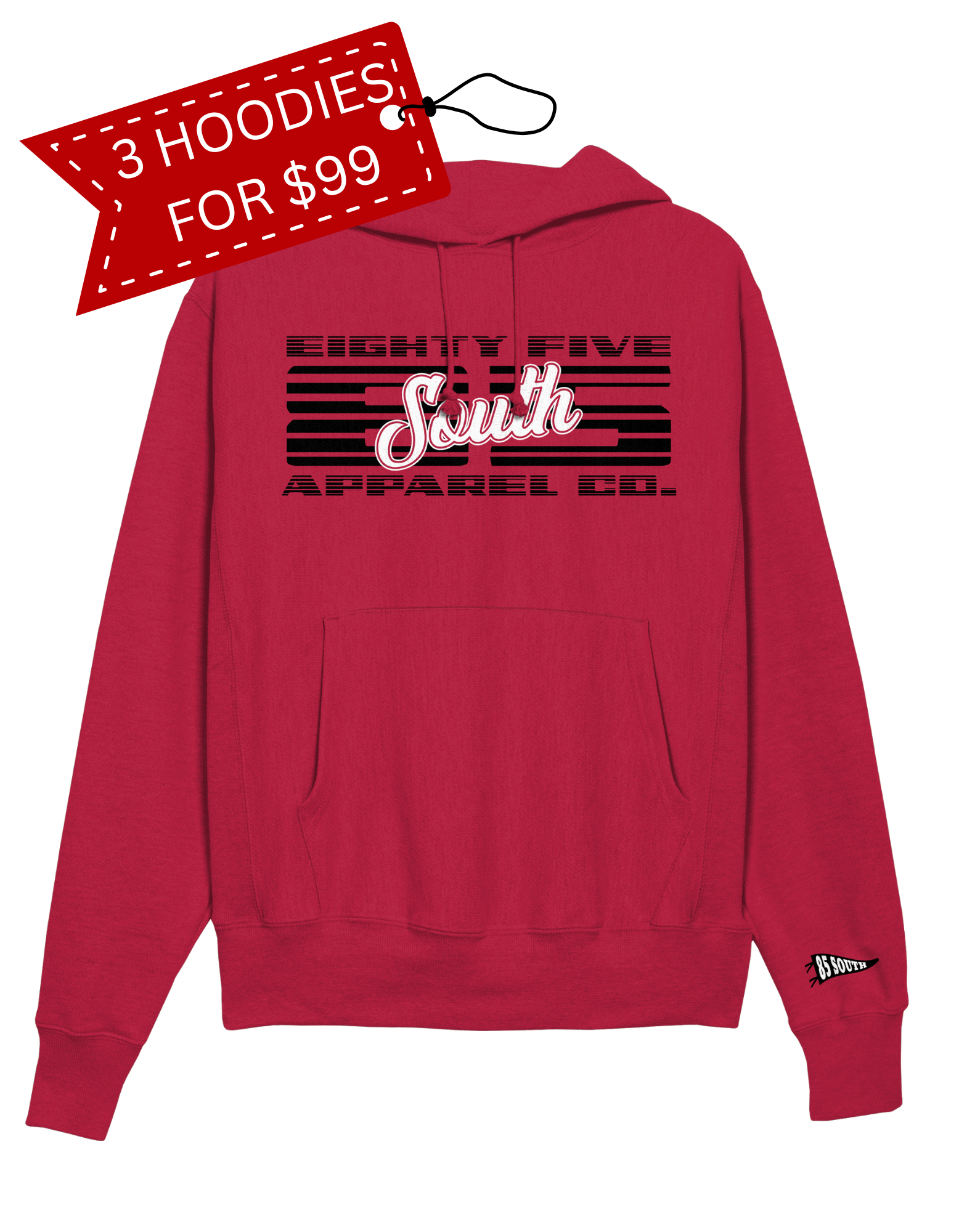 E2 - Moto 85 Script Hoodie - Red