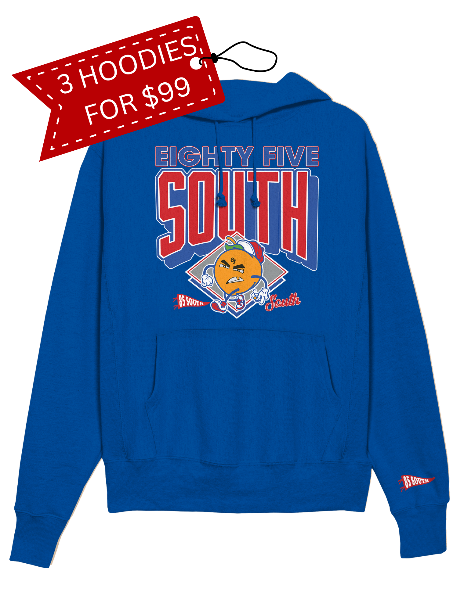 E3 - Pro Sport Arch Hoodie - Royal Blue/Red