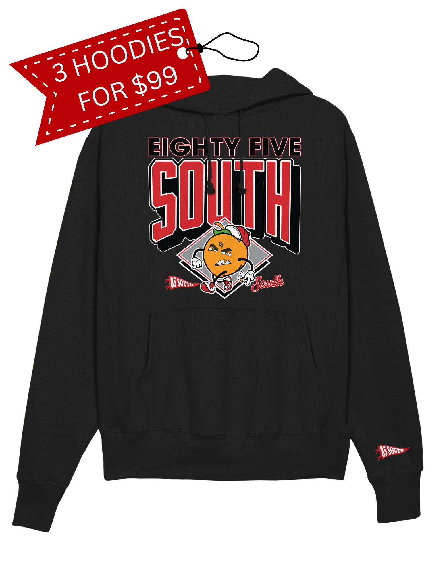 D3 - Pro Sport Arch Hoodie - Black/Red