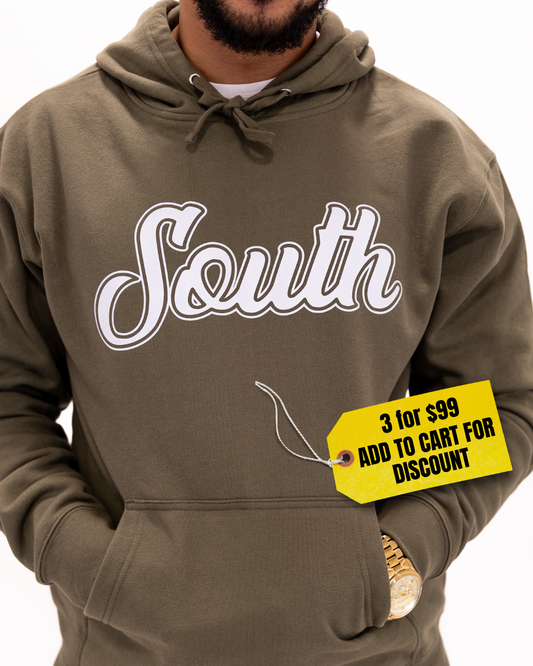 Classic South Hoodie (Army/White)