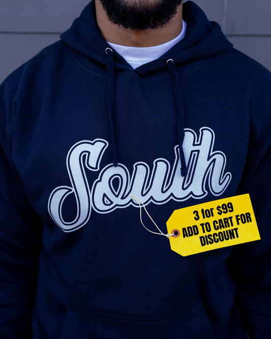 Classic South Hoodie (Navy/White)