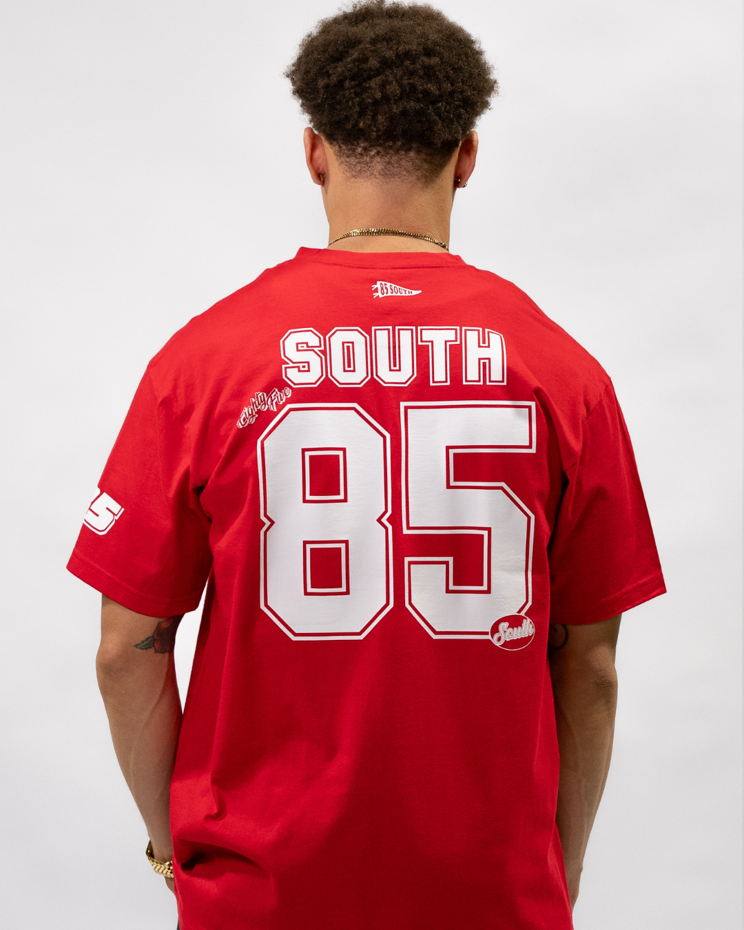 85 South Scattered Logo Tee (Red)