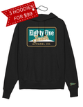D1- Retro Cig Badge Hoodie - Black/Jade