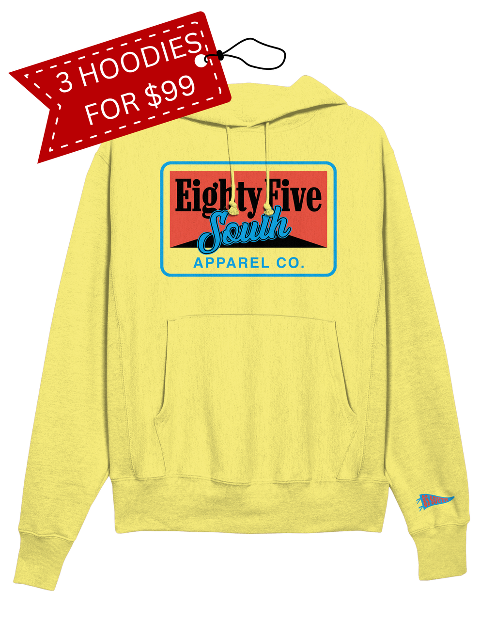B1- Retro Cig Badge Hoodie - Yellow/Orange