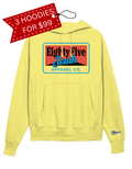 B1- Retro Cig Badge Hoodie - Yellow/Orange