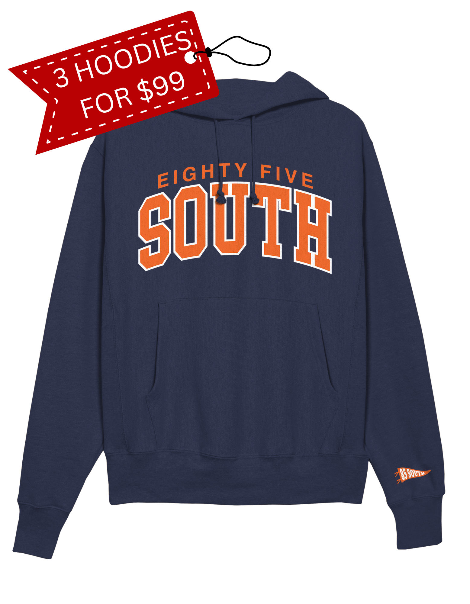 F4 - South College Arch Hoodie - Navy/Orange
