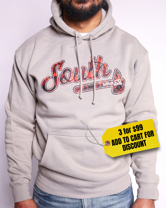 Tomahawk Red Camo Midweight Hoodie (Cement/Red)