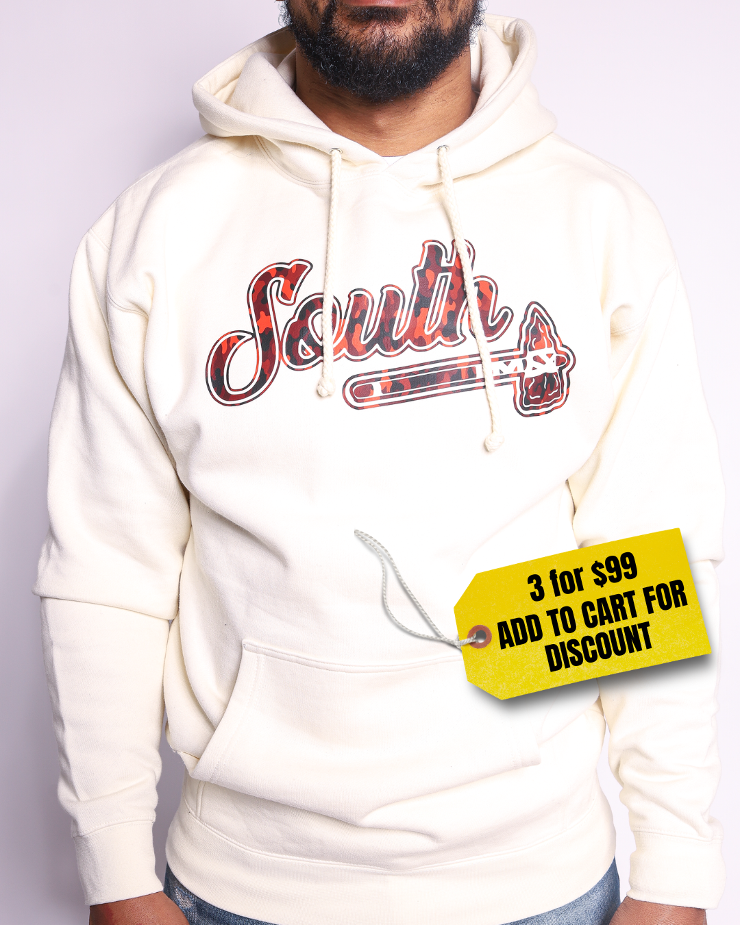 Tomahawk Red Camo Midweight Hoodie (Natural/Red)