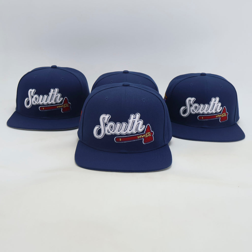 "South Tomahawk" Snapback Hat (Navy/Red/White)