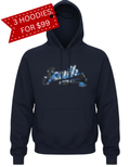 Tomahawk Blue Camo Midweight Hoodie (Navy/Blue)