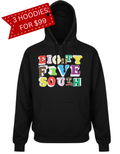 Block Letter Hoodie Midweight (Black/Multicolor)