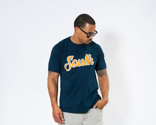 AXC South Script Tee (Navy)