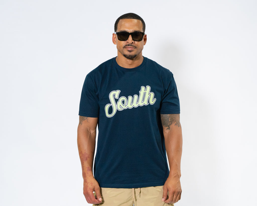 SDIB South Script Tee (Navy)