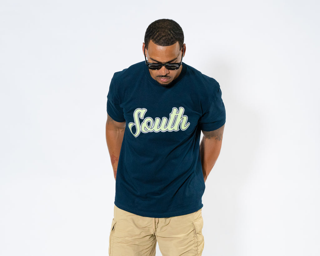 SDIB South Script Tee (Navy)