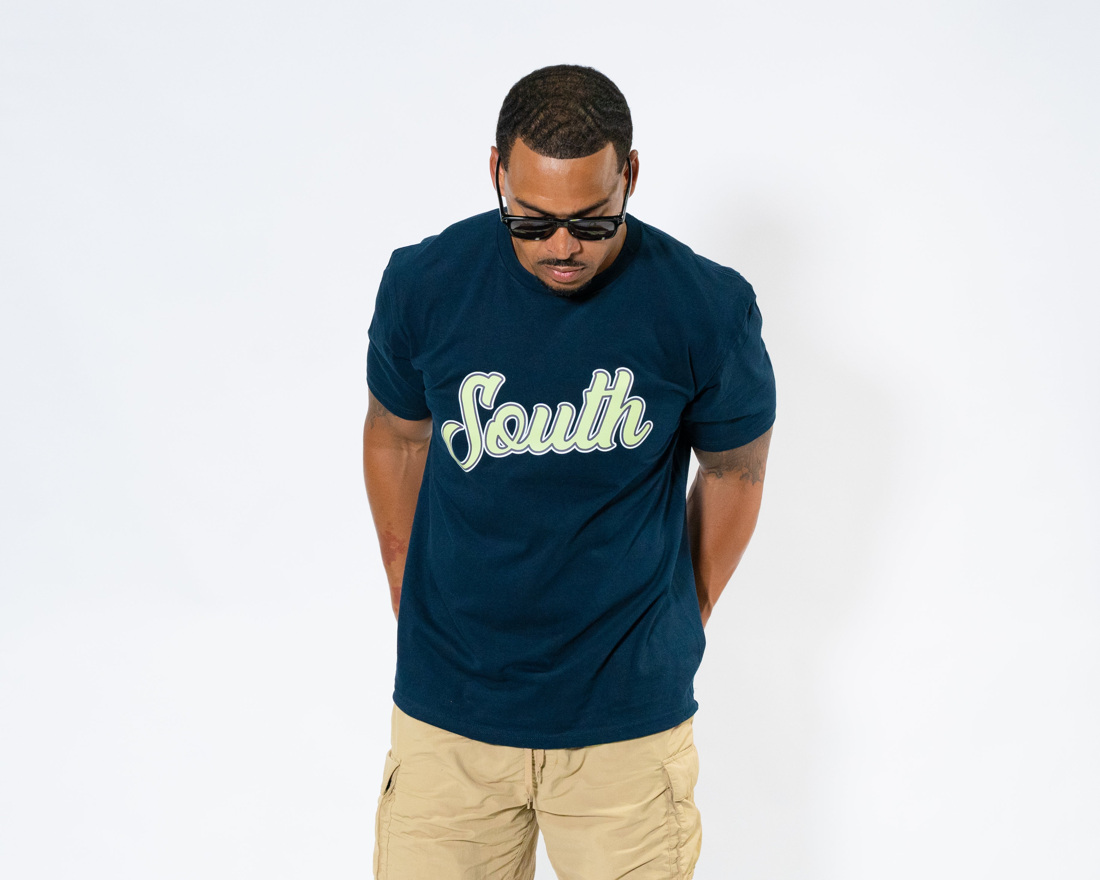 SDIB South Script Tee (Navy)
