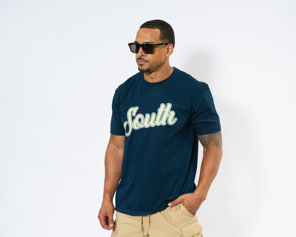 SDIB South Script Tee (Navy)