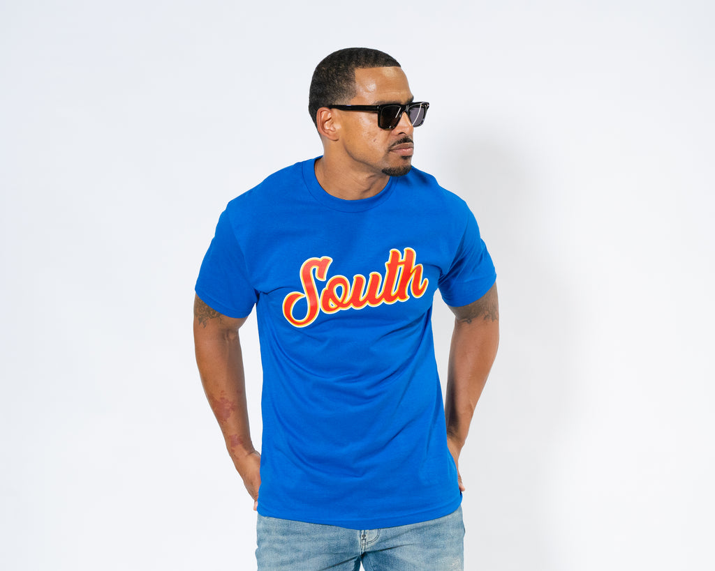 TTV2 South Script Tee (Blue)