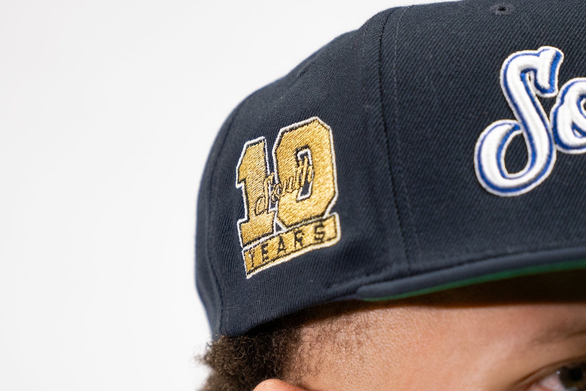 "10th Anniversary" South Tomahawk Snapback Hat (Navy)