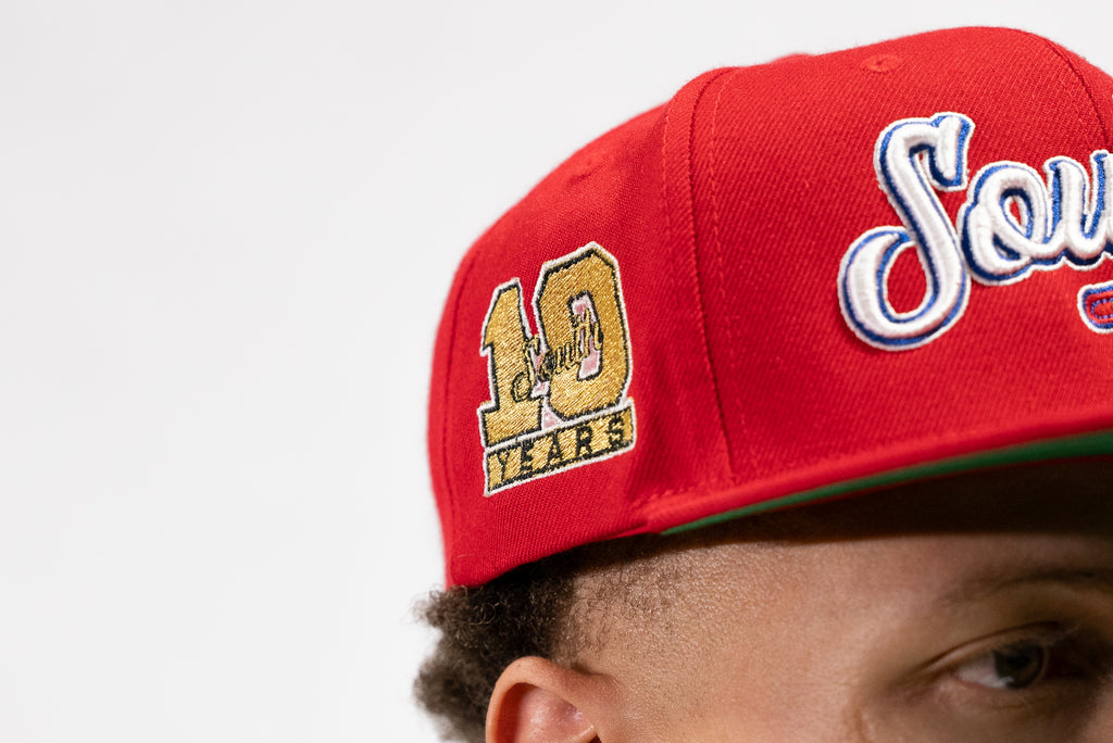 "10th Anniversary" South Tomahawk Snapback Hat (Red)