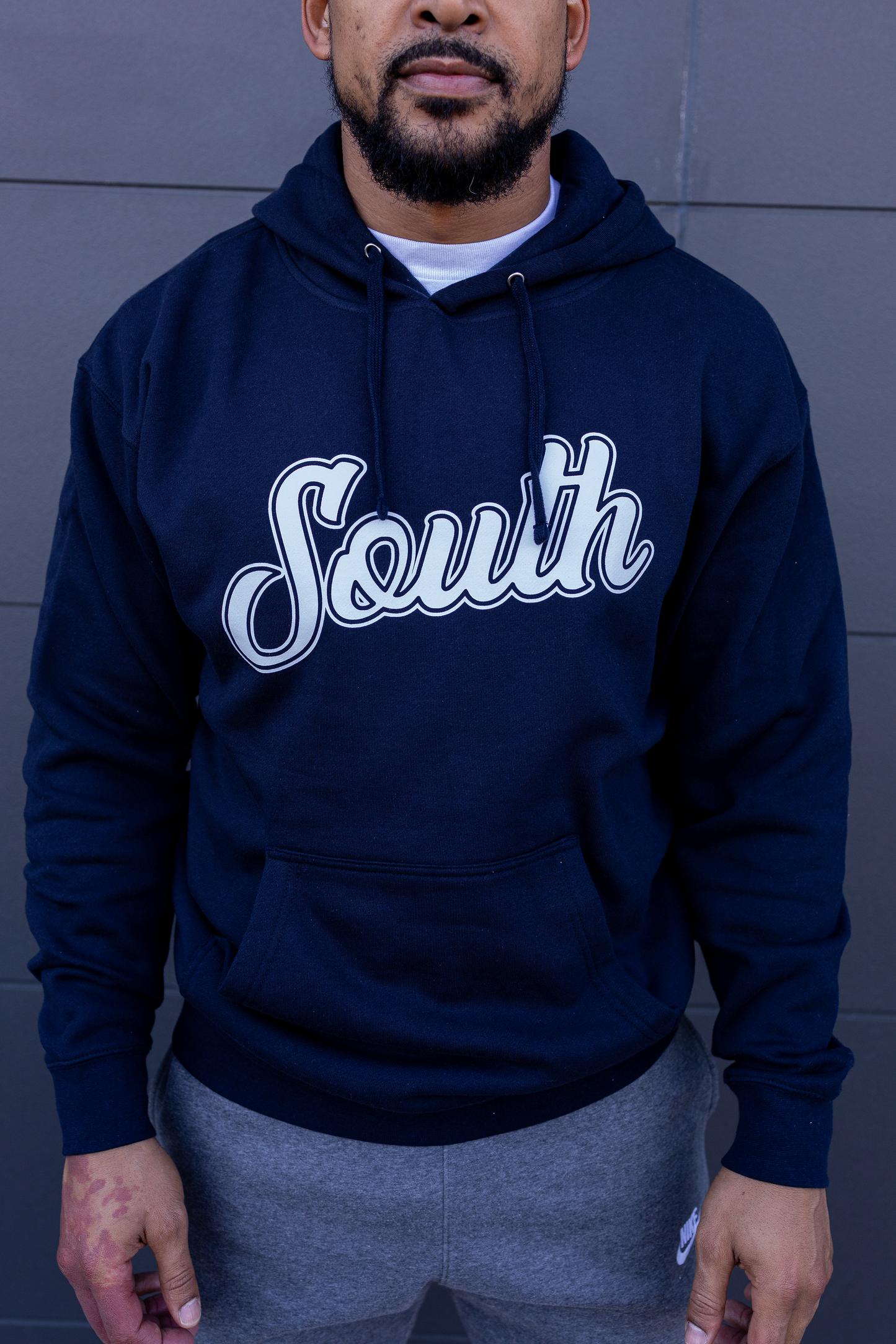 Classic South Hoodie (Navy/White)