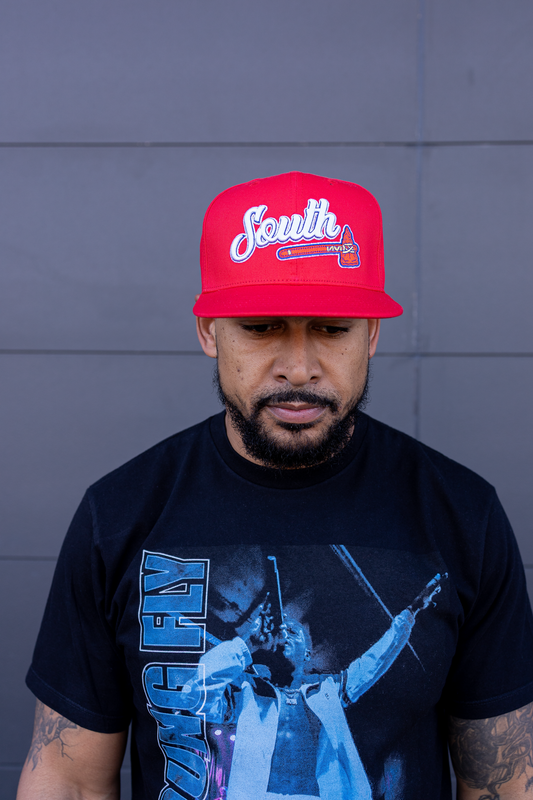 "South Tomahawk" Snapback Hat (Red/White)